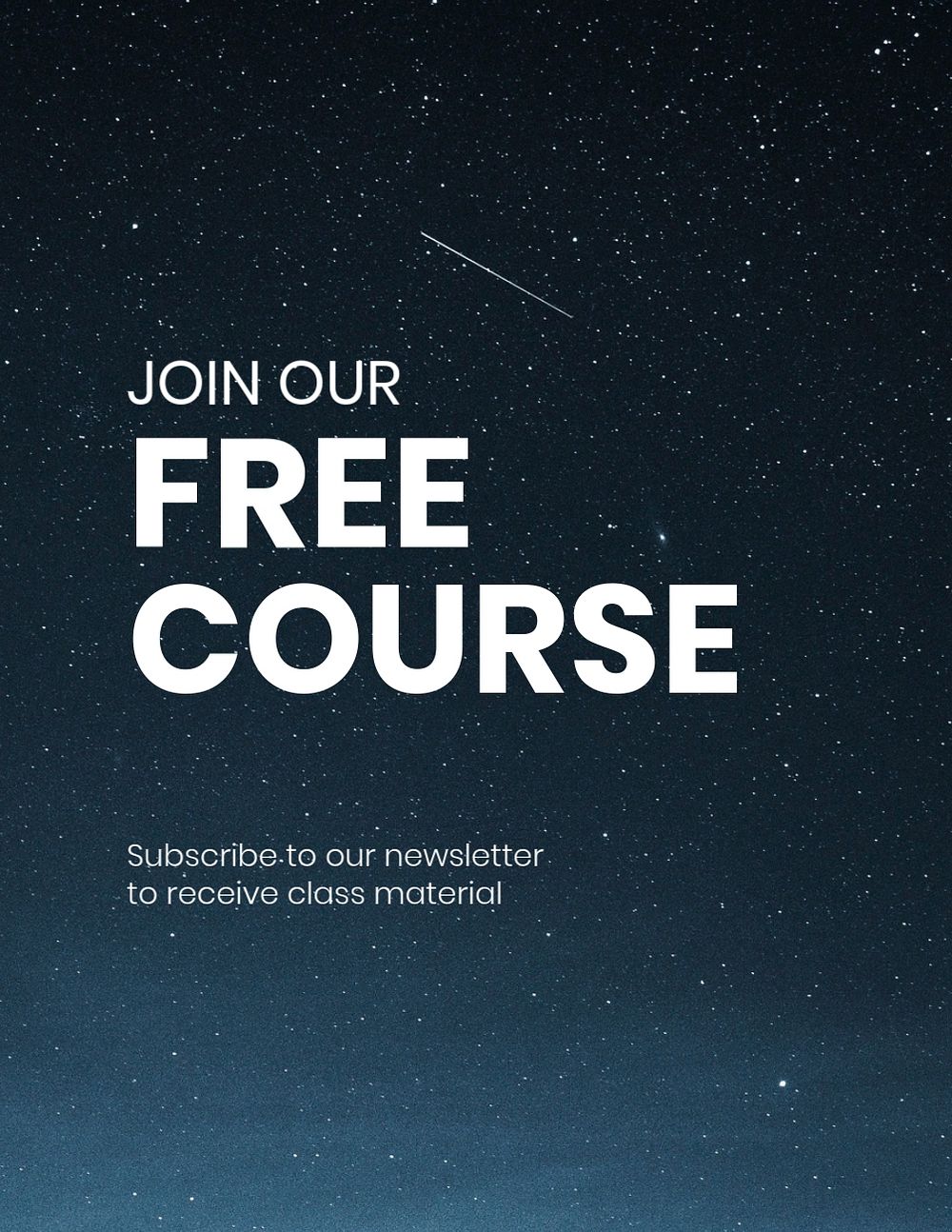 Online course flyer template, editable design