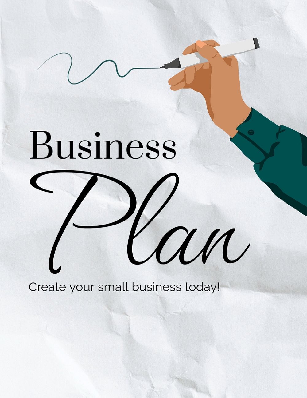 Business plan flyer template, editable design