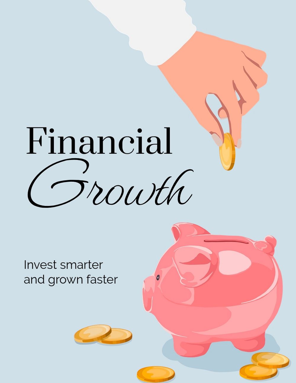 Financial growth flyer template, editable design