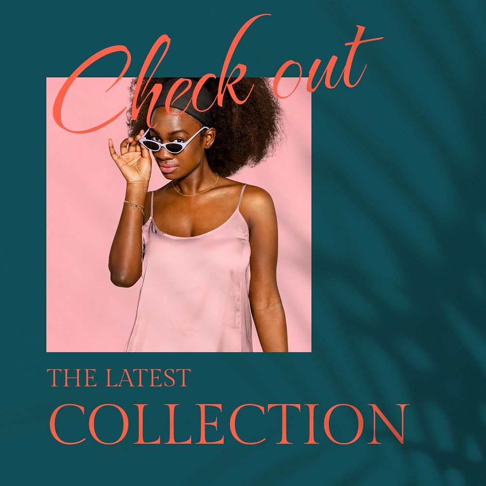 Fashion social media post template, editable design