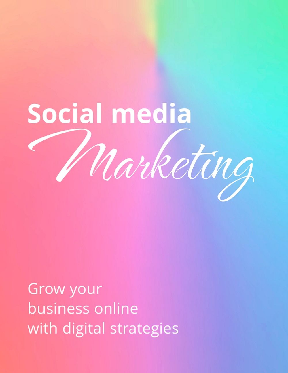 Social media marketing flyer template, editable design