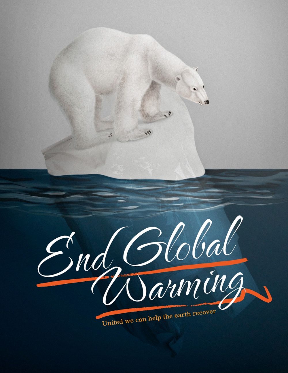 End global warming flyer template, editable design