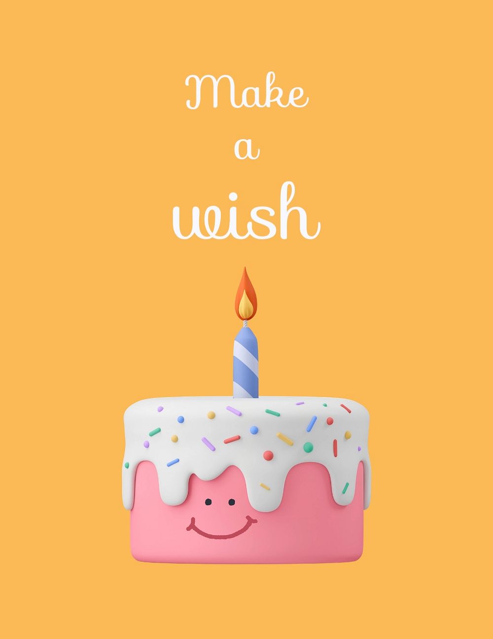 Make a wish flyer template, birthday celebration