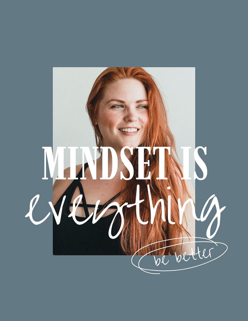 Mindset is everything flyer template, wellness remix