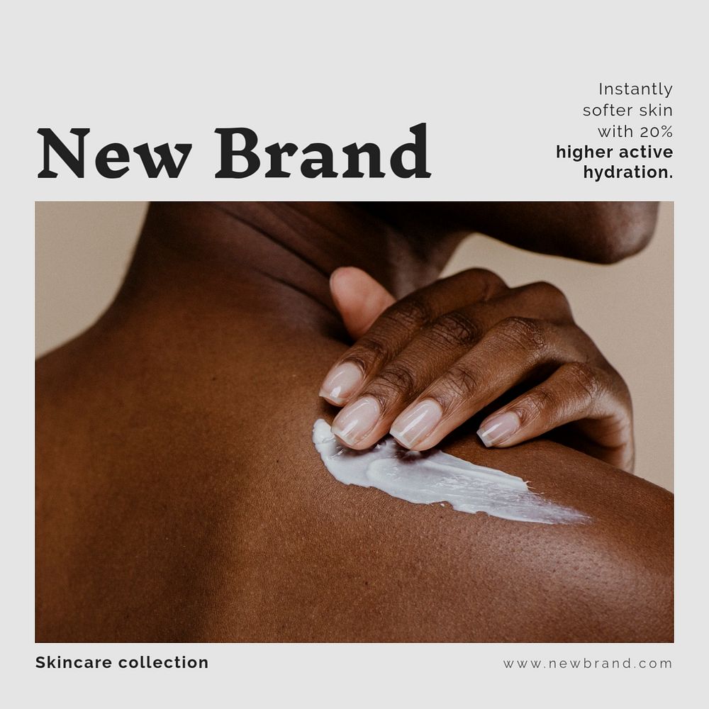 Skincare business Instagram post template, cosmetics ad