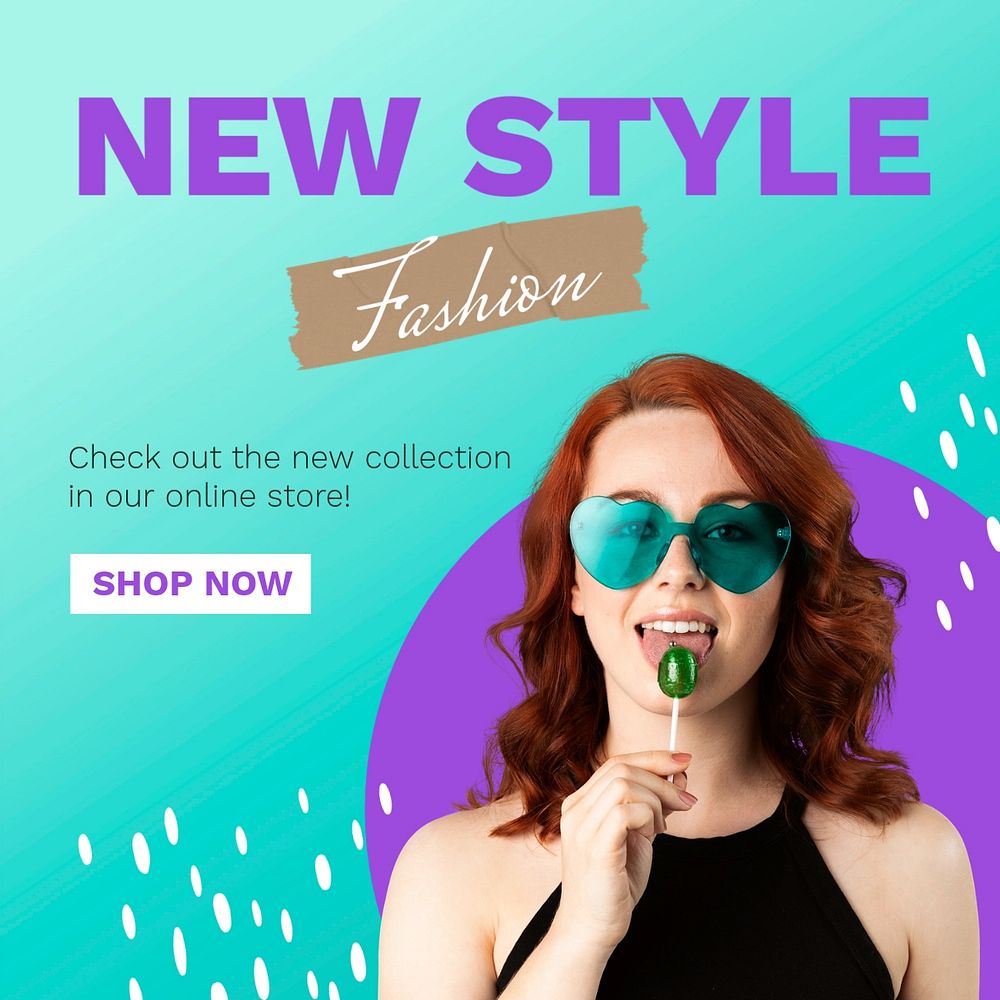 Women's fashion template social media post, promotion ad 