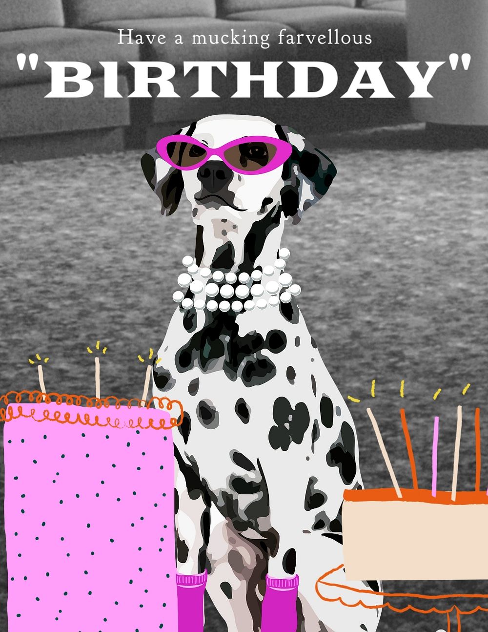 Dog birthday flyer template, cute pet photo