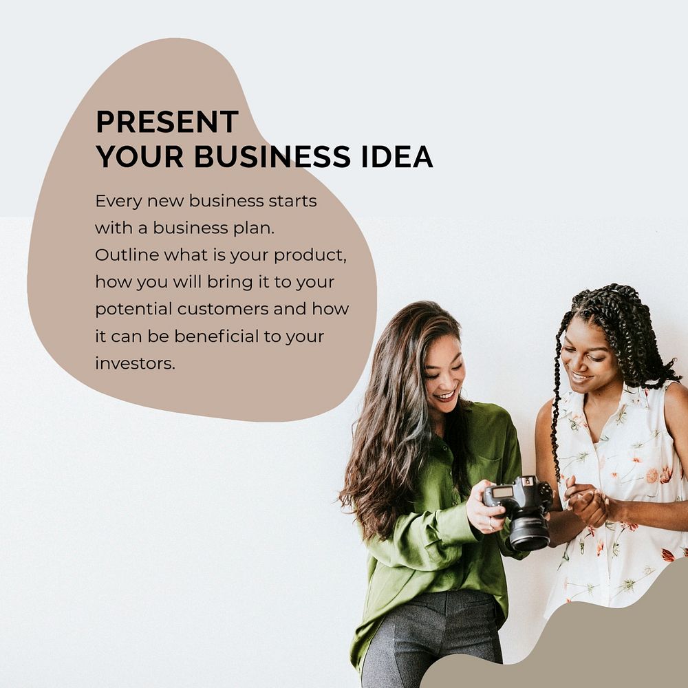 Business idea Instagram post template, feminine, aesthetic editable design
