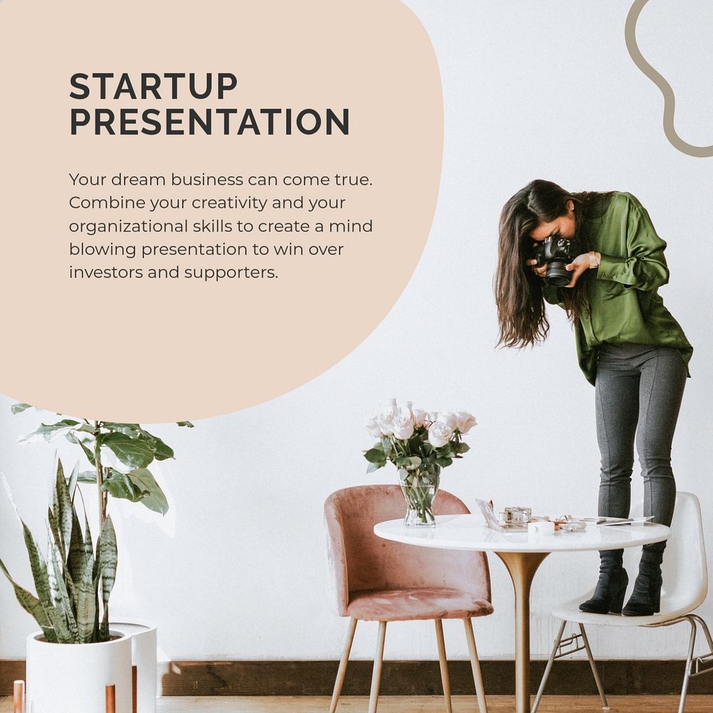 Creative business Instagram post template, feminine, professional editable design