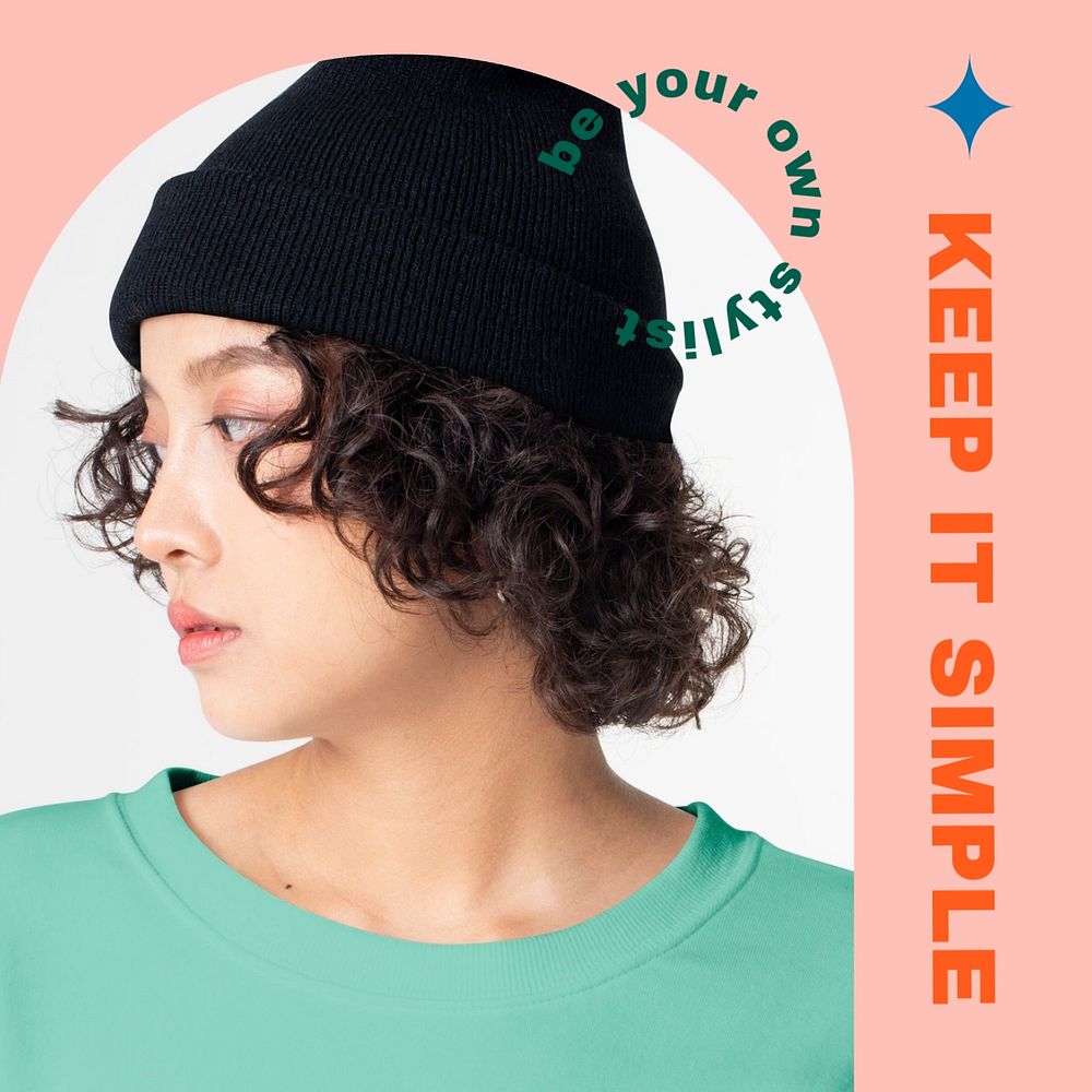 Simple fashion Facebook post template, editable design