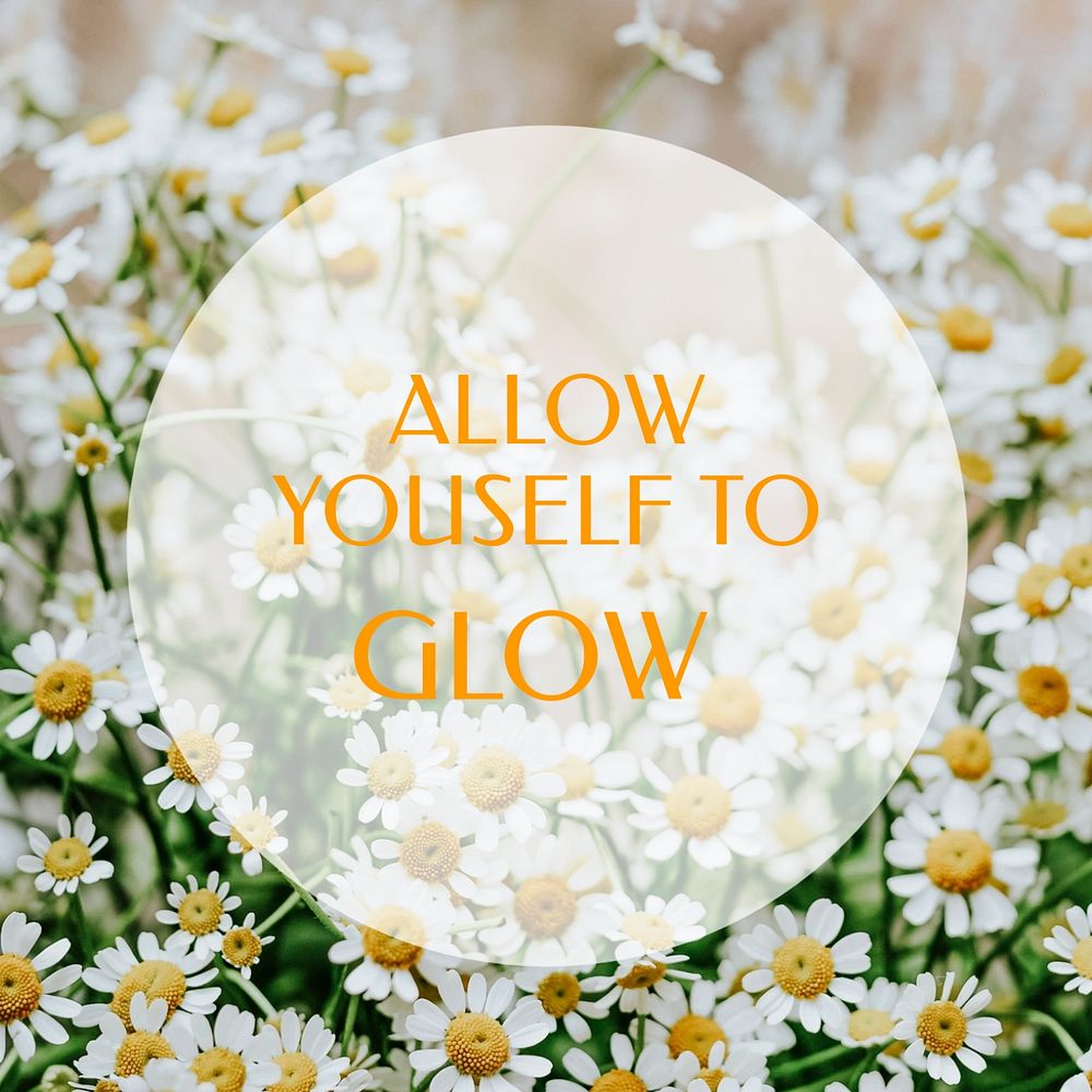White flower Instagram post template, editable design