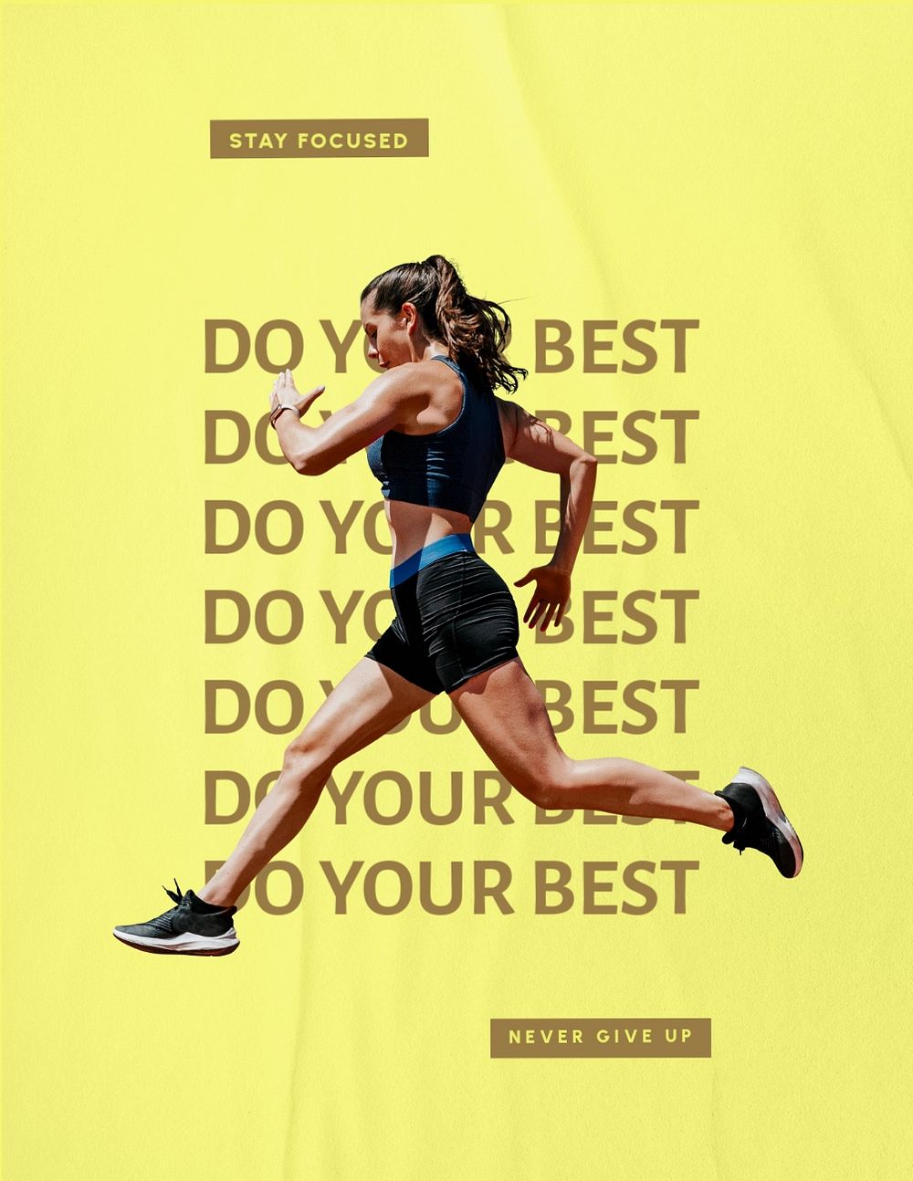 Inspirational flyer template, wrinkled paper design