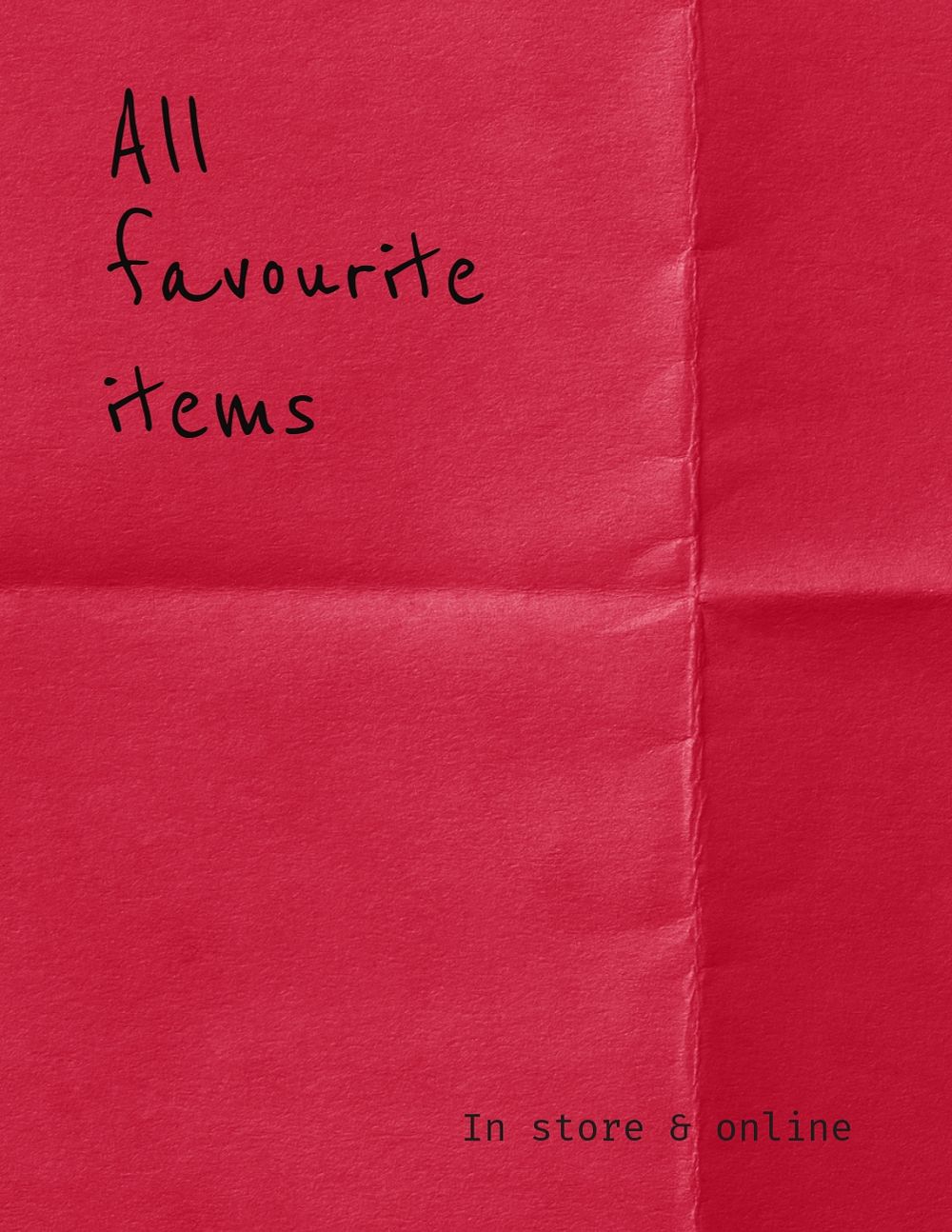 Red paper flyer editable template, shopping advertisement