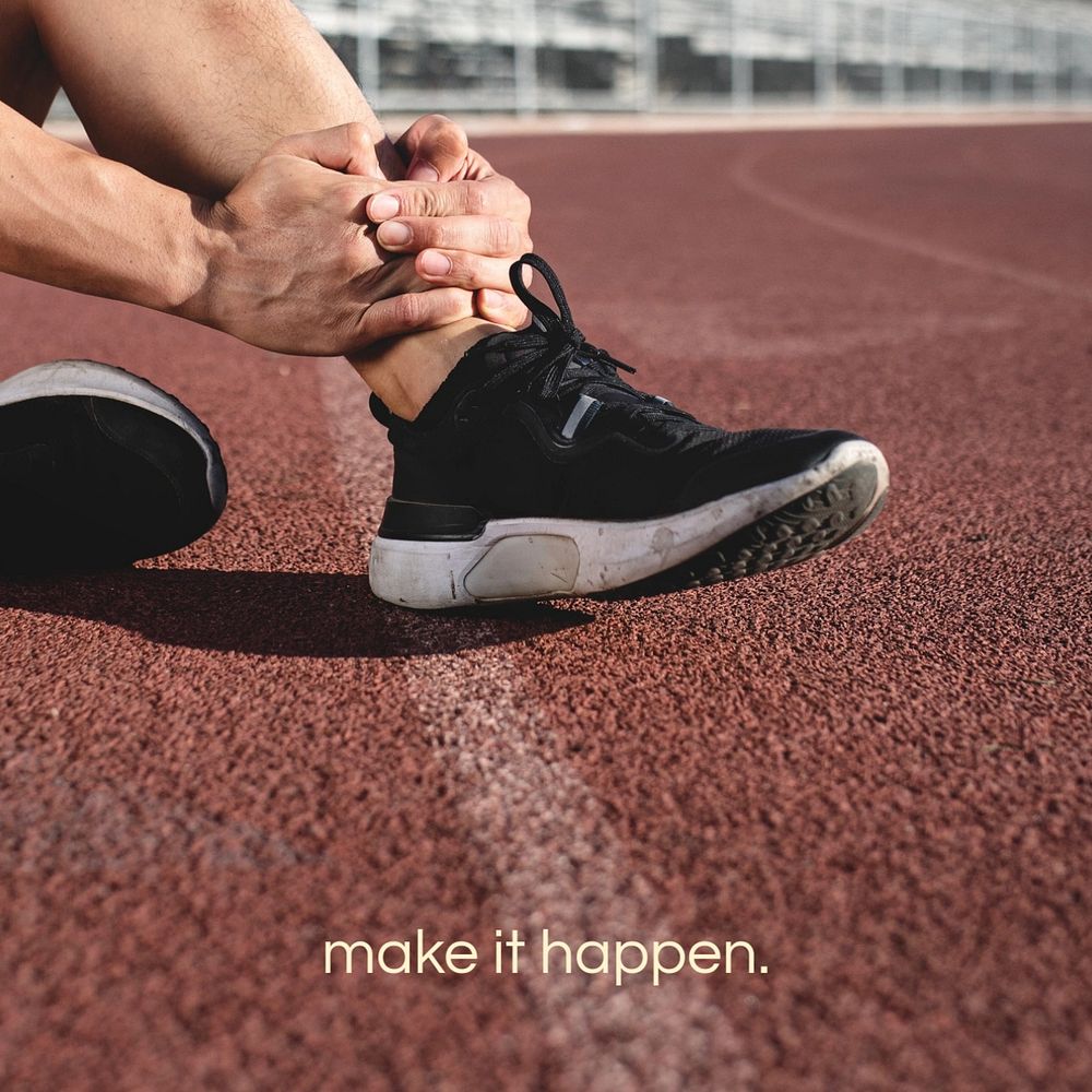 Athletic goals Instagram post template, editable text
