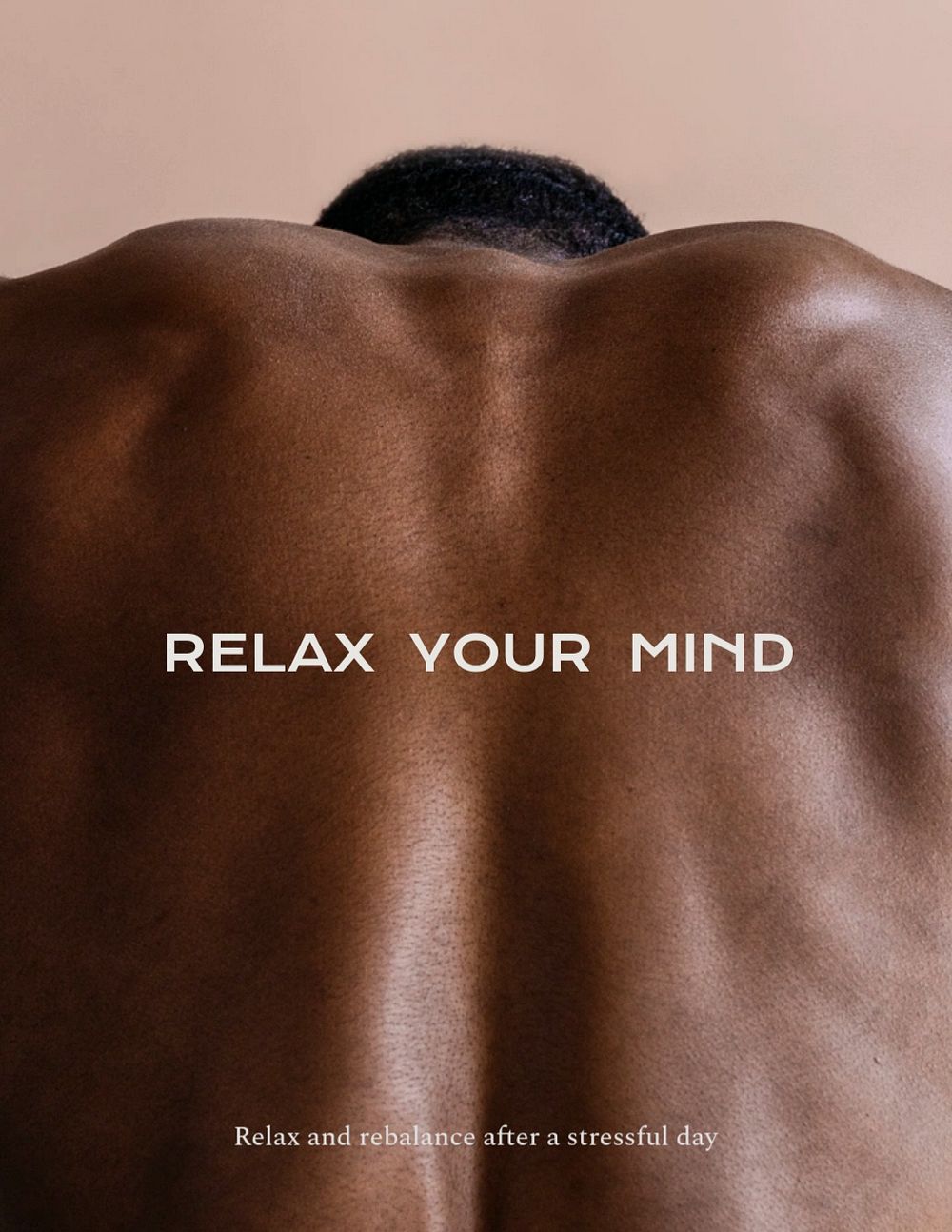 Positive quote flyer editable template, relax your mind