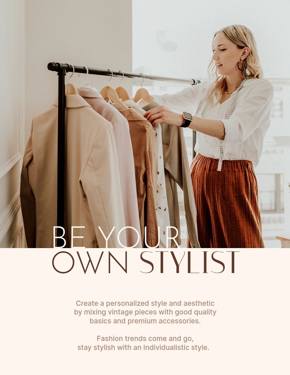 Fashion business flyer editable template, minimal design