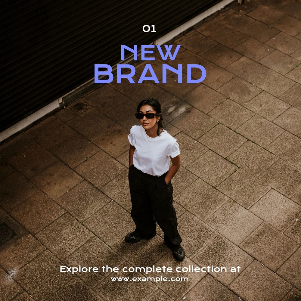 Women’s brand Instagram post template, editable design