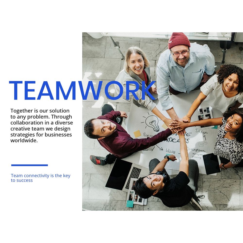 Business teamwork Instagram post template