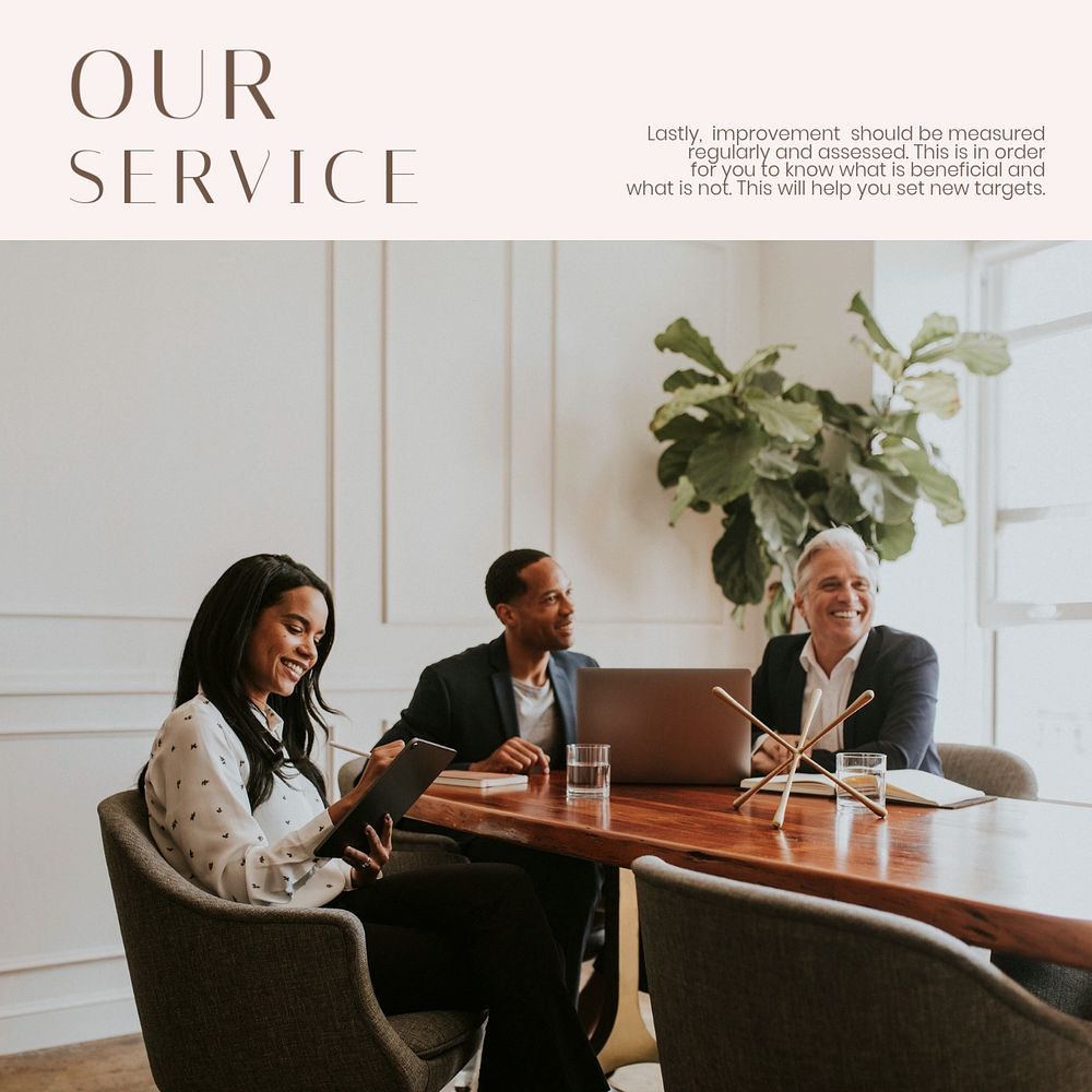Business service Instagram post template, modern design