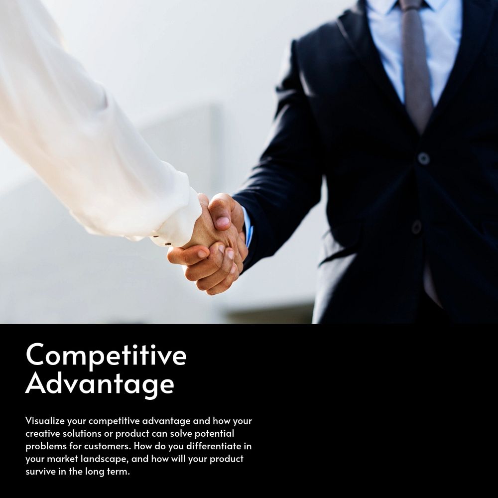Competitive advantage Instagram post template, business photo