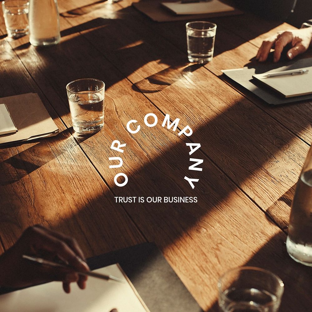 Our company Instagram post template, business aesthetic