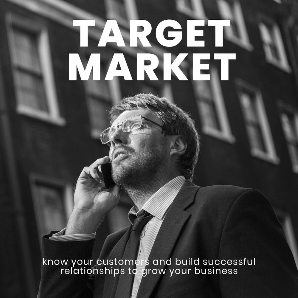 Target market Instagram post template, business branding