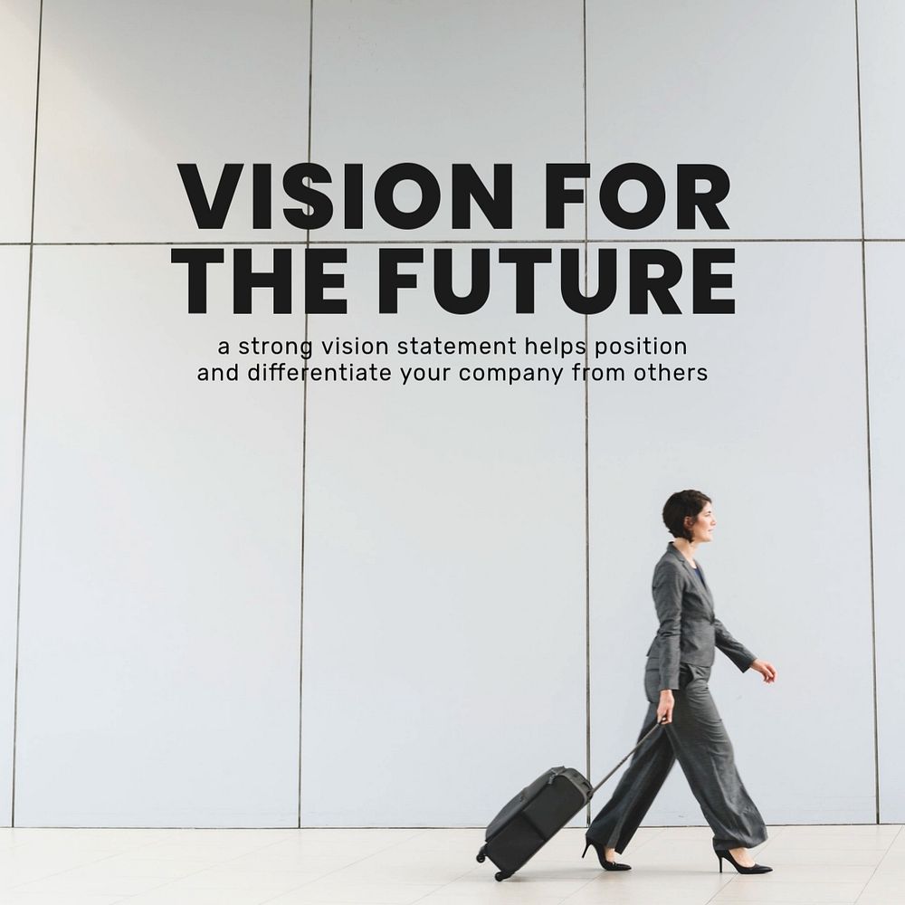 Business vision Instagram post template, modern design