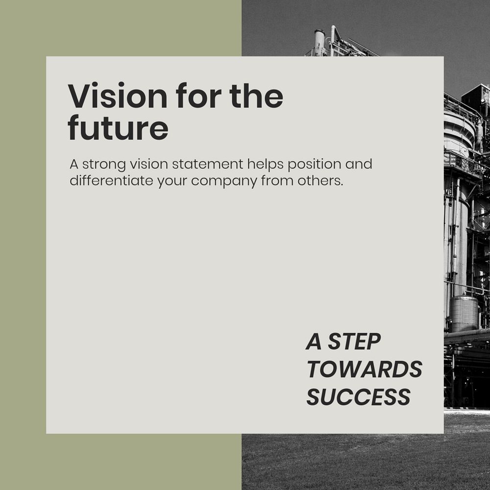 Business vision Instagram post template, modern design