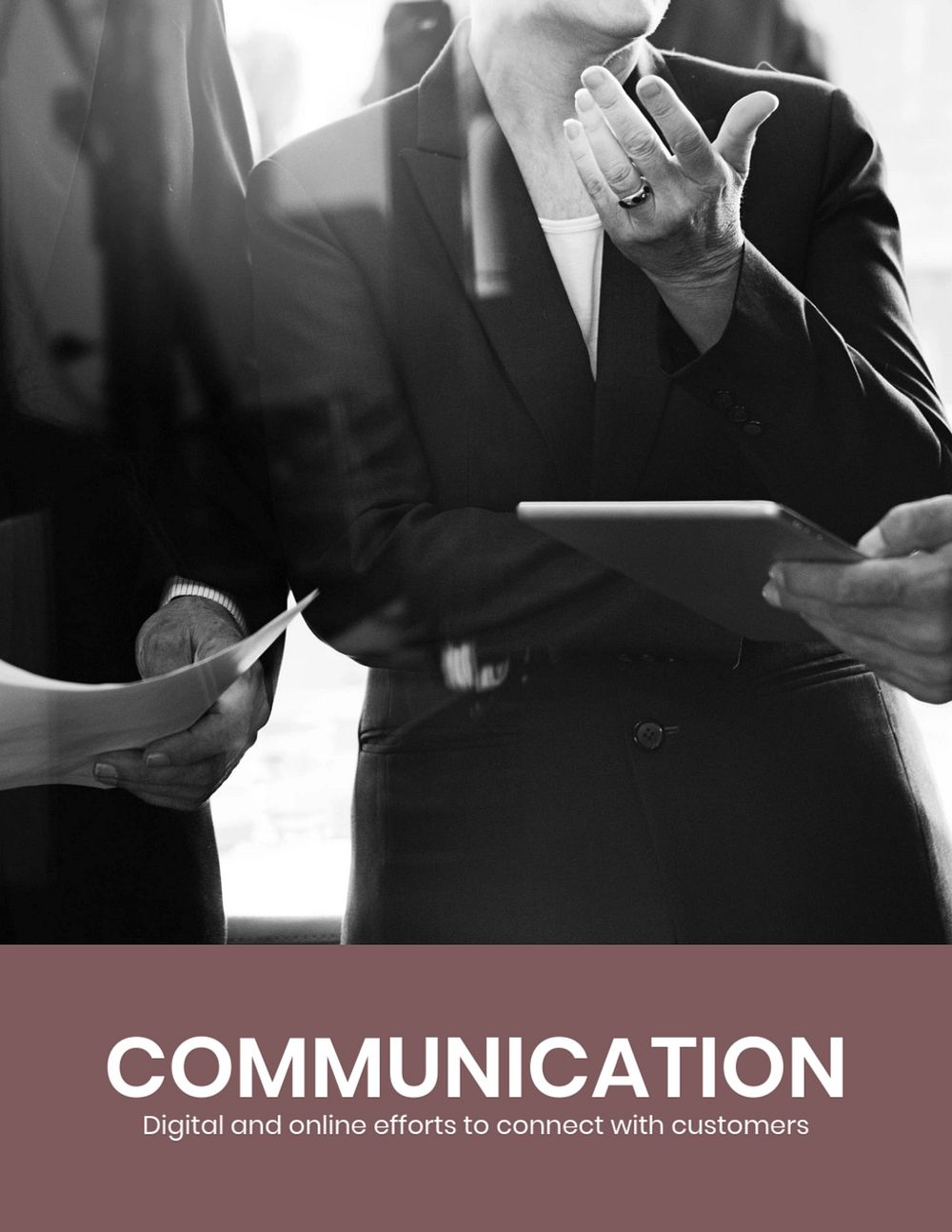 Business communication flyer editable template, customer service
