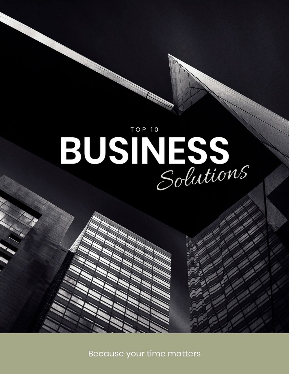 Business solutions flyer editable template, office building aesthetic
