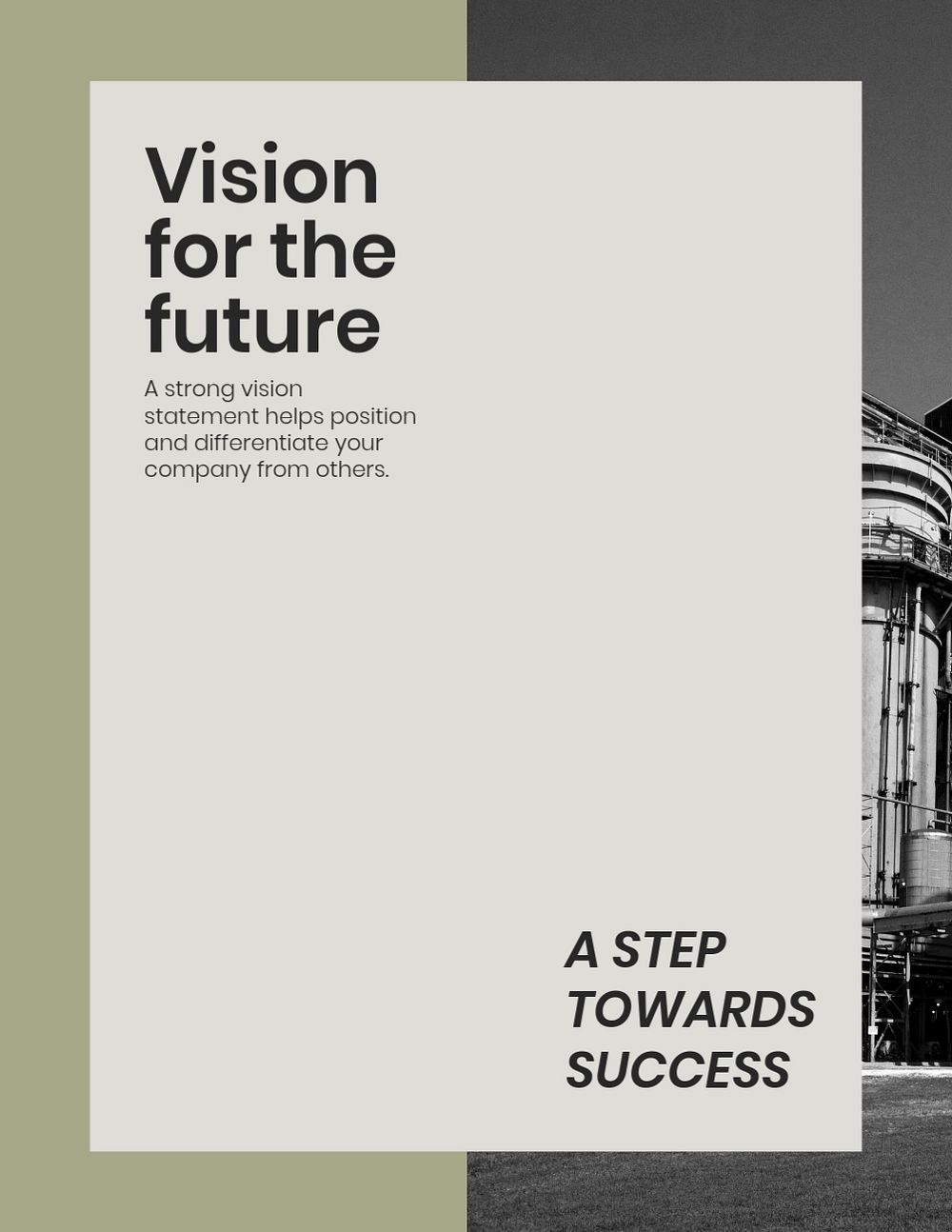 Business vision flyer editable template, modern design