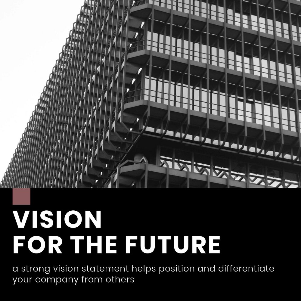 Business vision Instagram post template, modern design