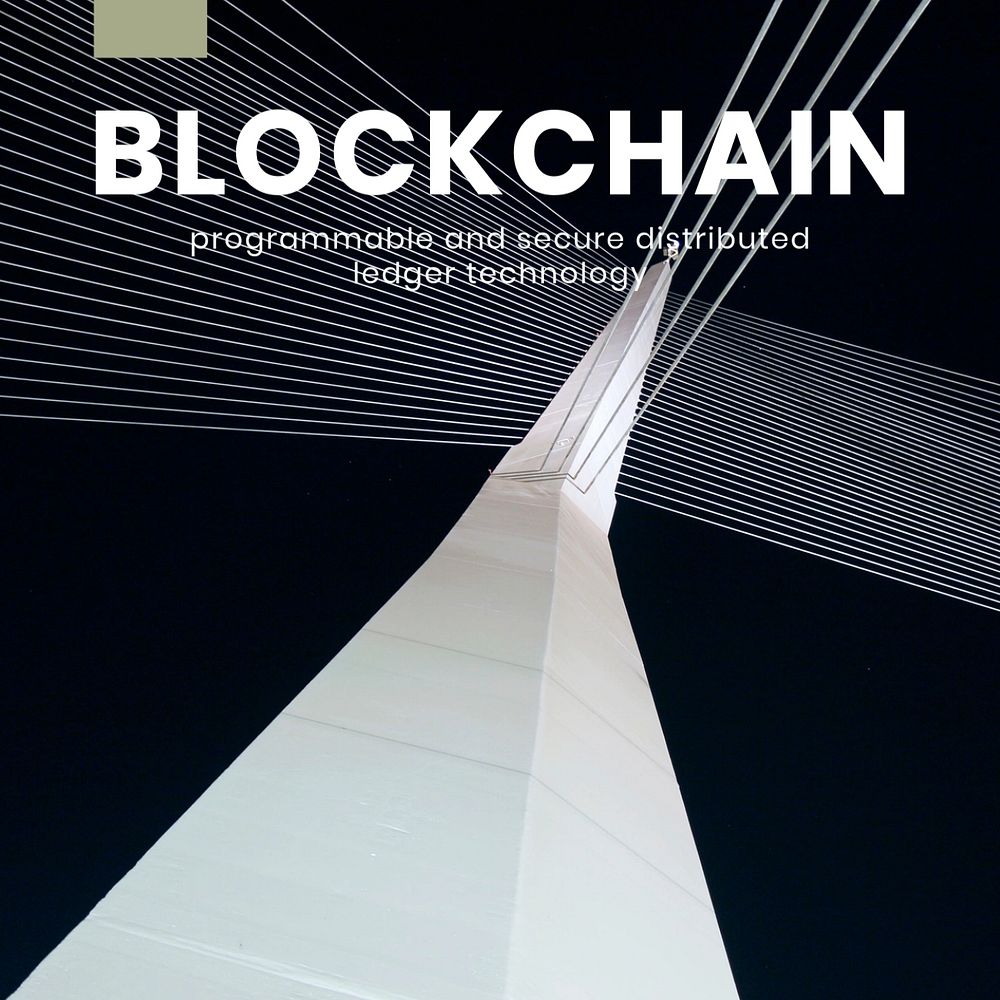 Blockchain business Instagram post template