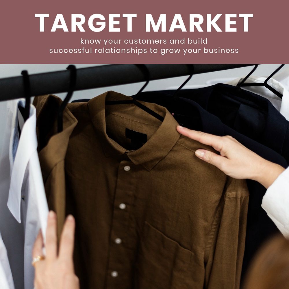 Target market Instagram post template, business branding