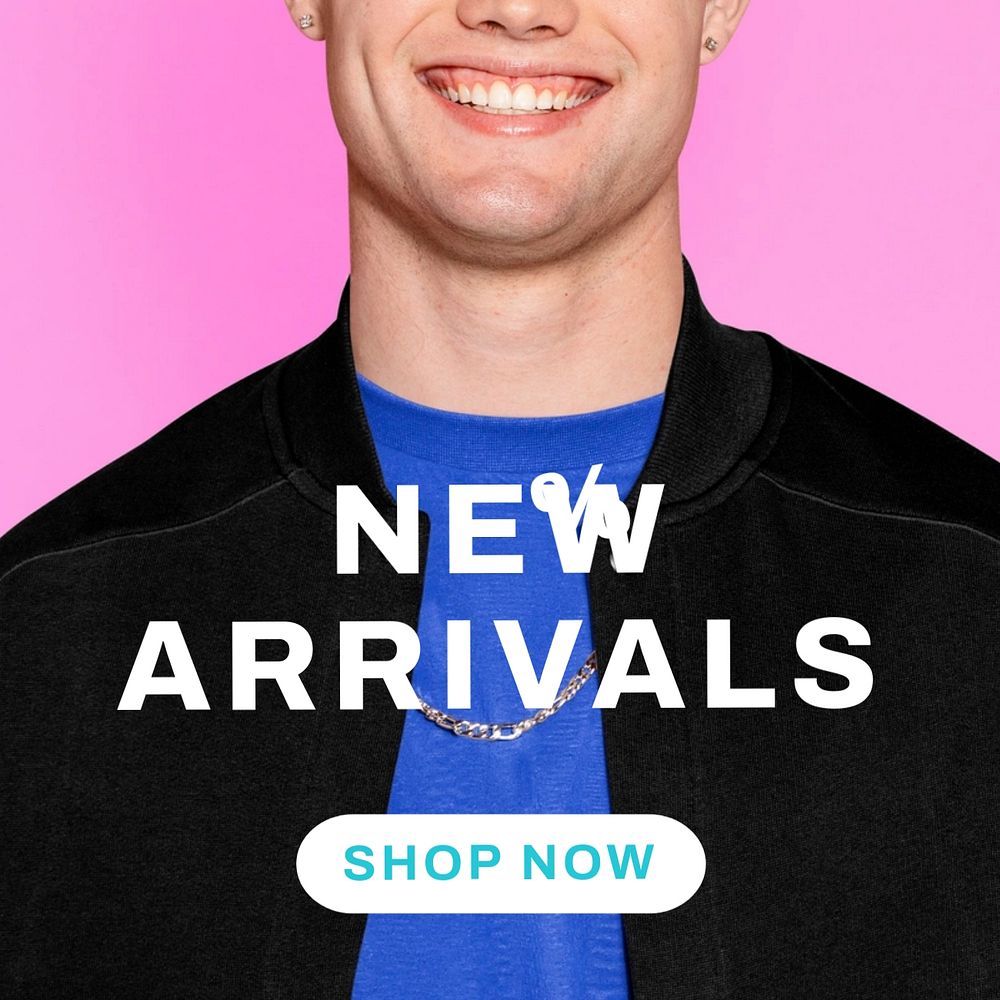 New arrivals Instagram post template, fashion, shopping ad