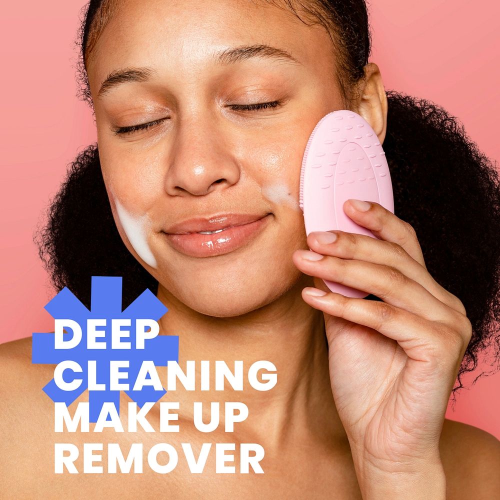 Deep cleansing Instagram post template, beauty ad