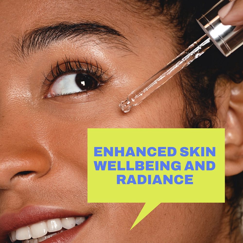 Skincare ad Instagram post template, beauty branding
