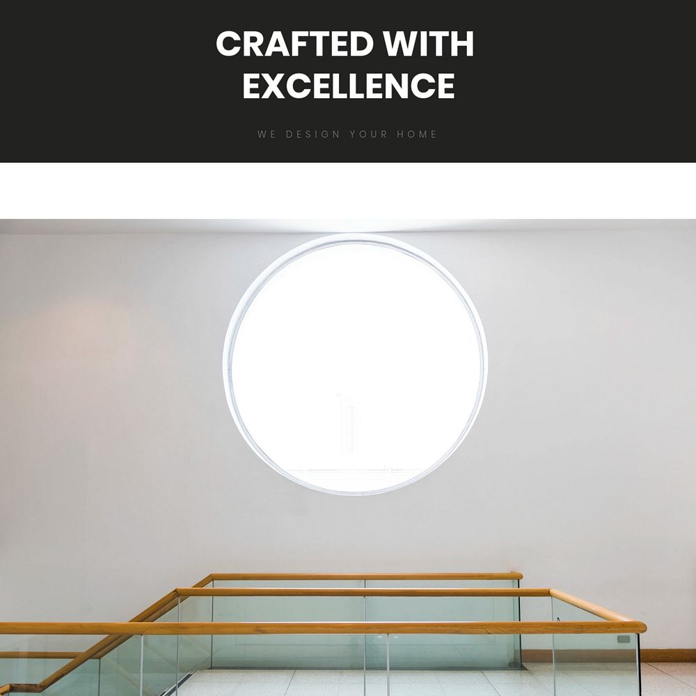 Crafted excellence Facebook post template, editable text