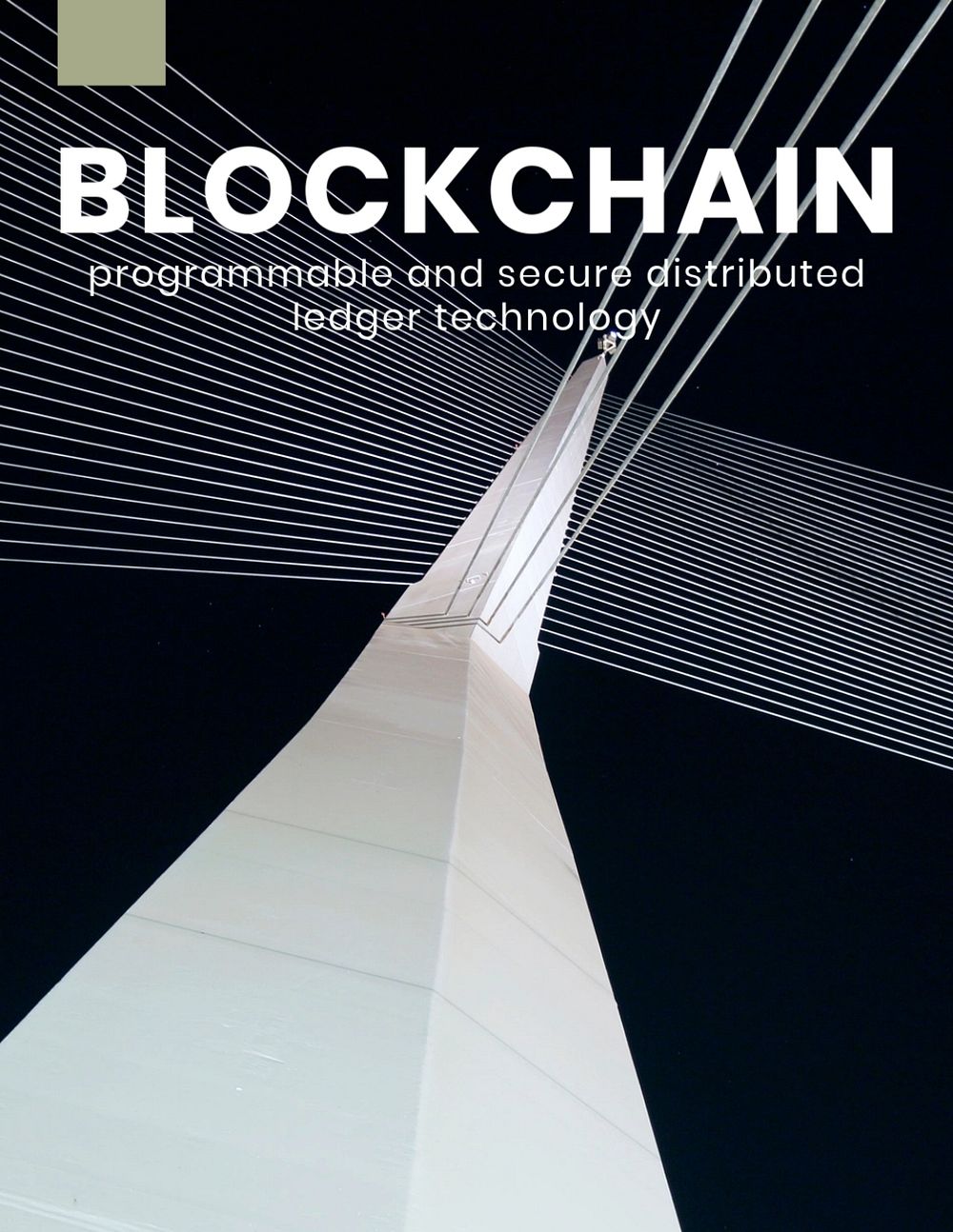 Blockchain business flyer editable template