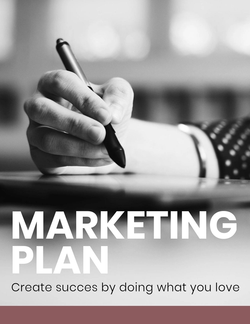 Marketing plan flyer editable template, modern design