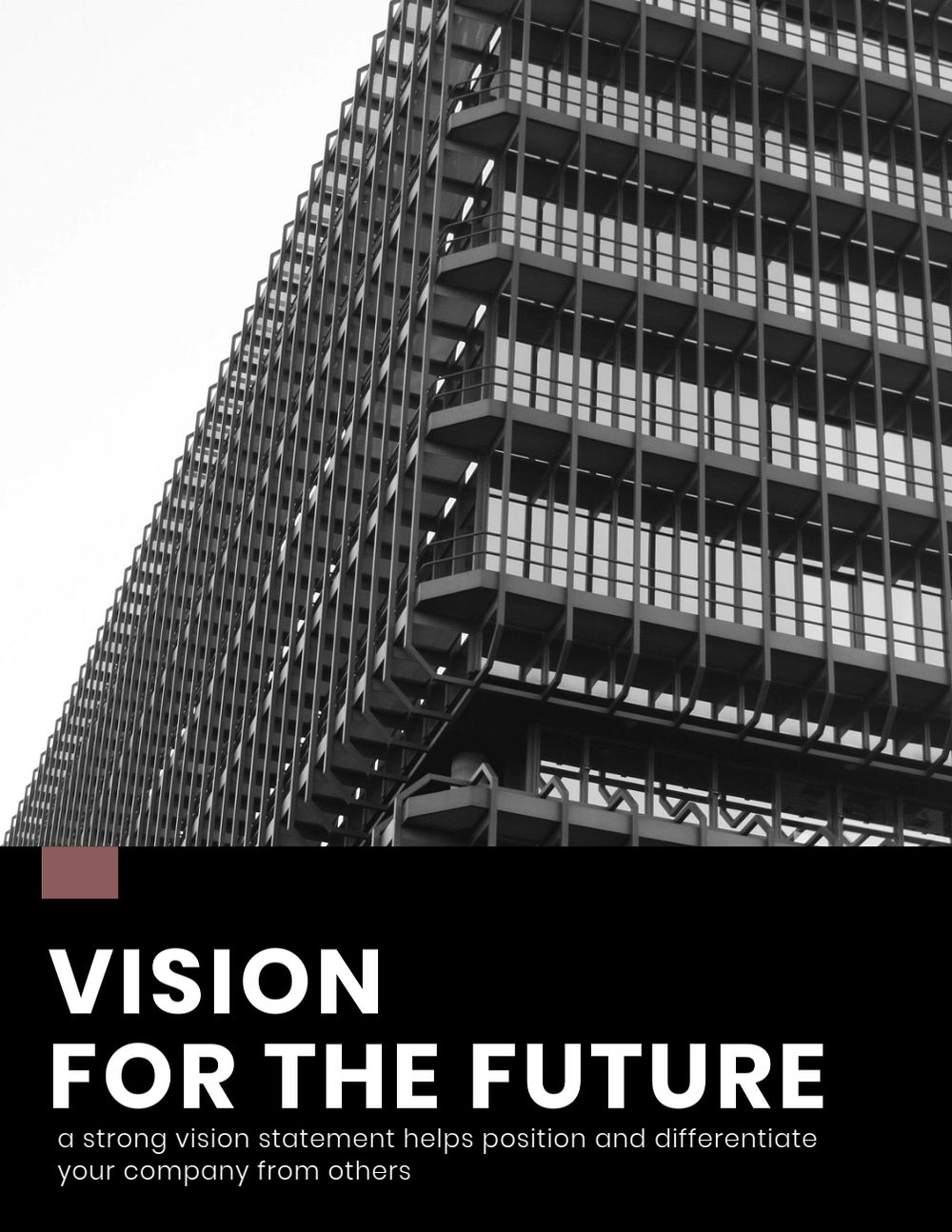 Business vision flyer editable template, modern design
