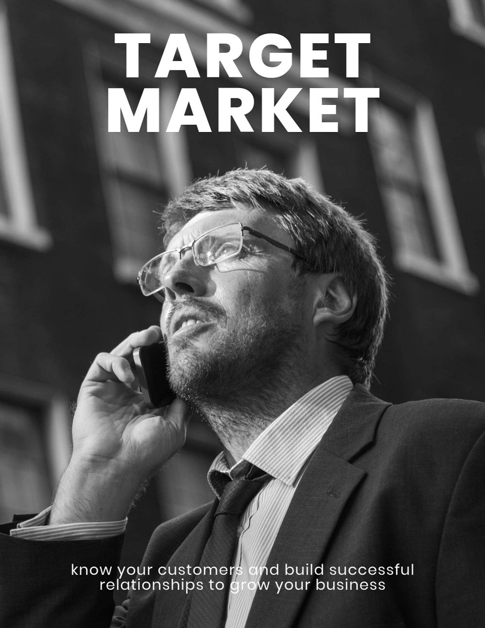 Target market flyer editable template, business branding