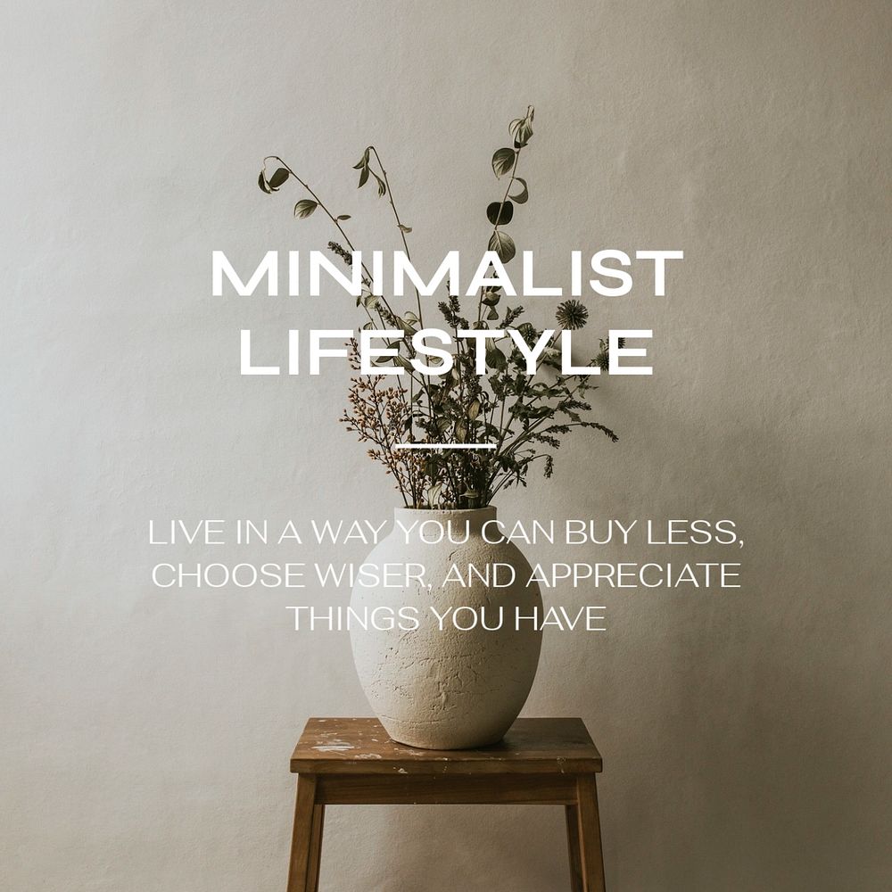 Minimalist lifestyle Instagram post template, editable brown design