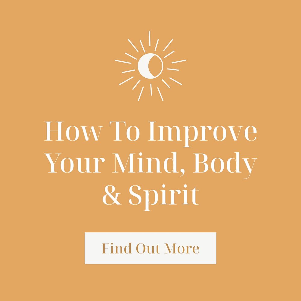 Wellness aesthetic instagram post template, editable text