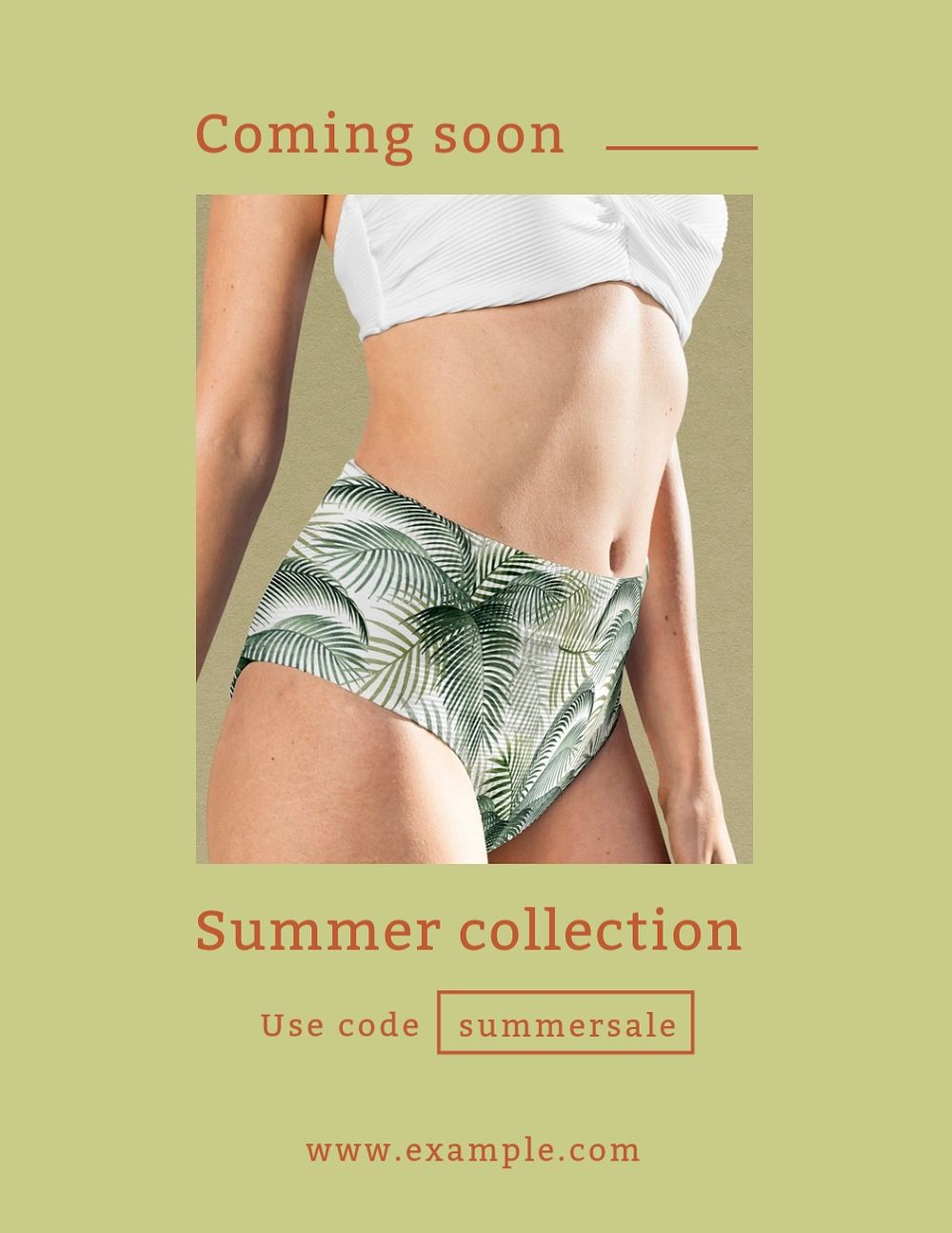 Summer collection flyer template, editable design