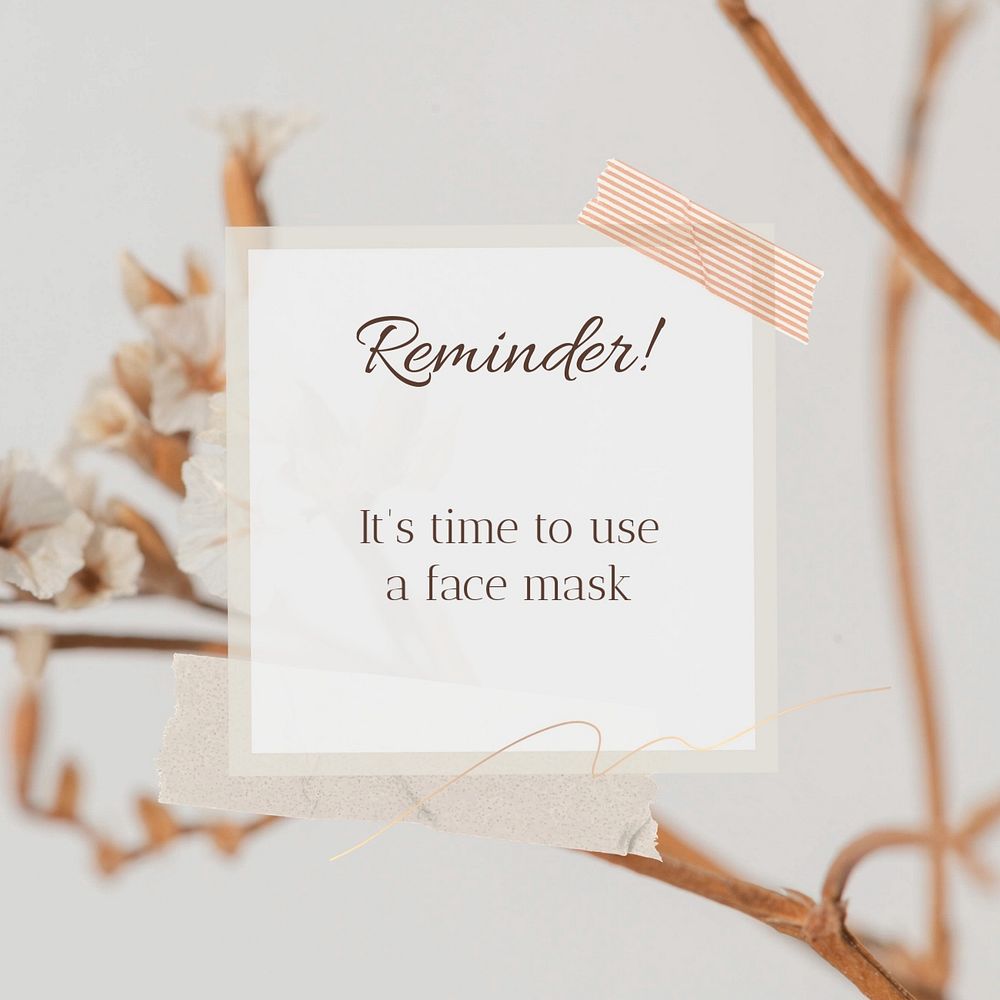 Skincare routine instagram post template, aesthetic, editable text
