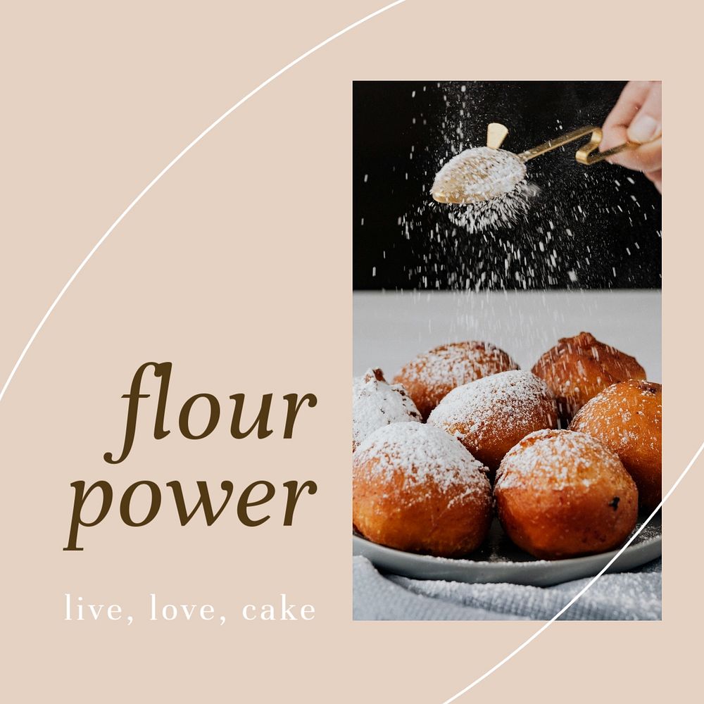 Bakery shop Facebook post template, editable design