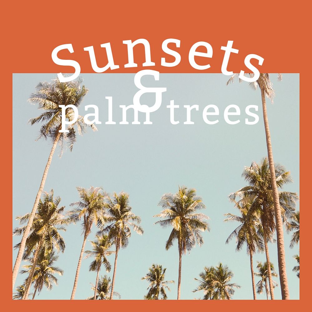 Summer vibes Instagram post template, editable text