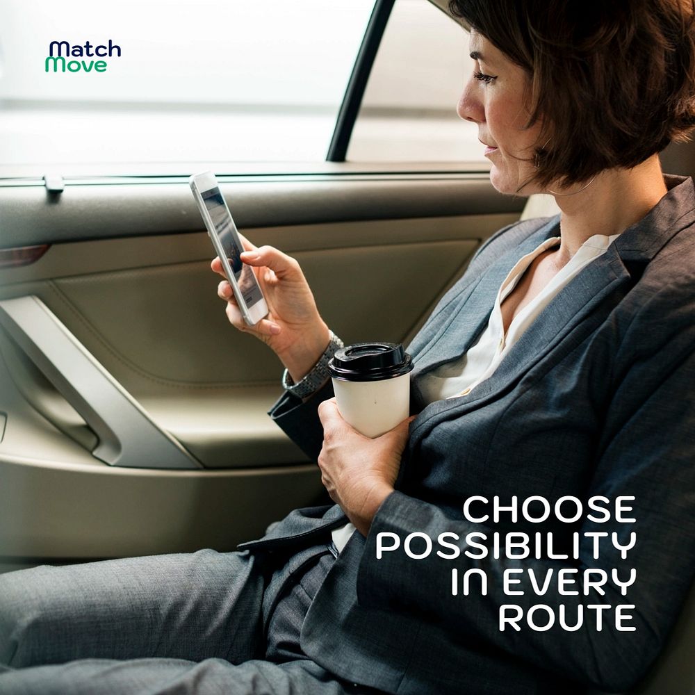 Driving service Instagram post template, editable design