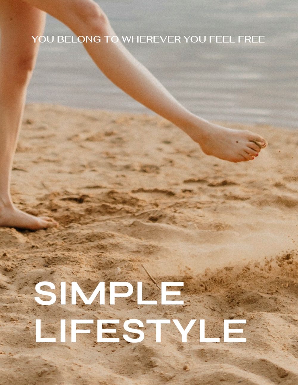 Simple lifestyle flyer template, editable brown design